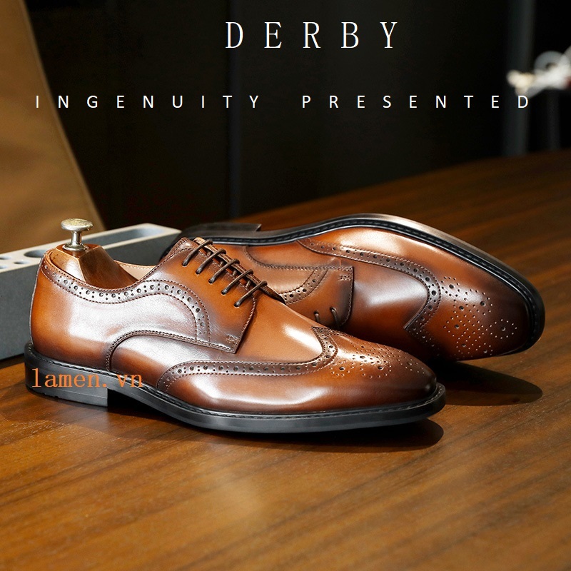 Giày tây công sở Derby Full Brogue DS6321